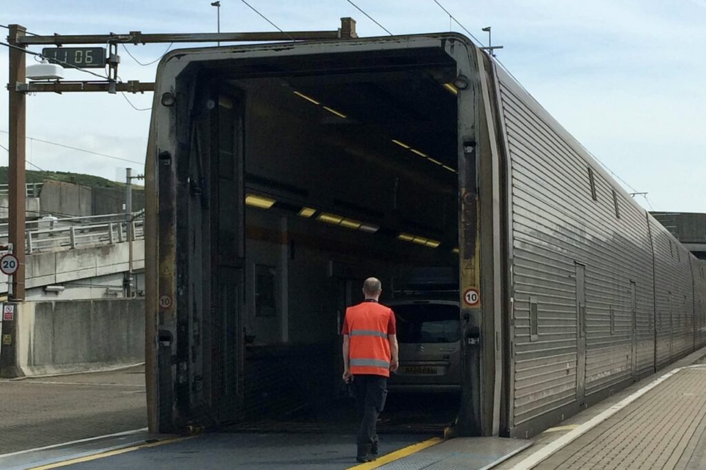 Eurotunnel train from Folkestone to Calais