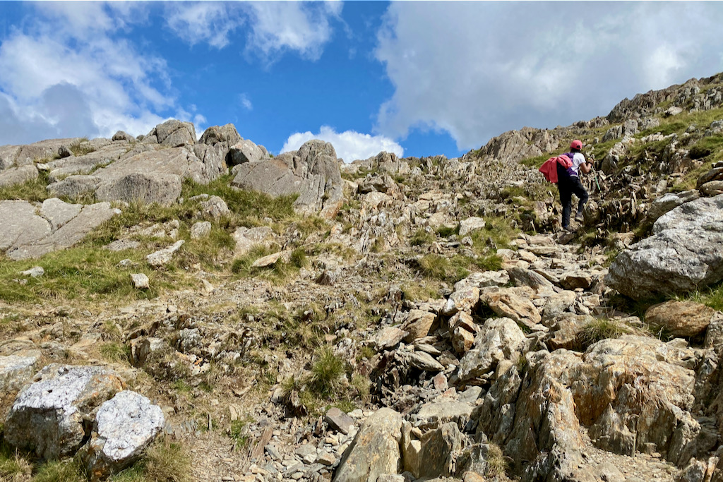 Snowdon Watkin Path - rocky path