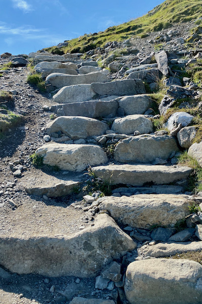 Snowdon Watkin Path - steep rocky steeps